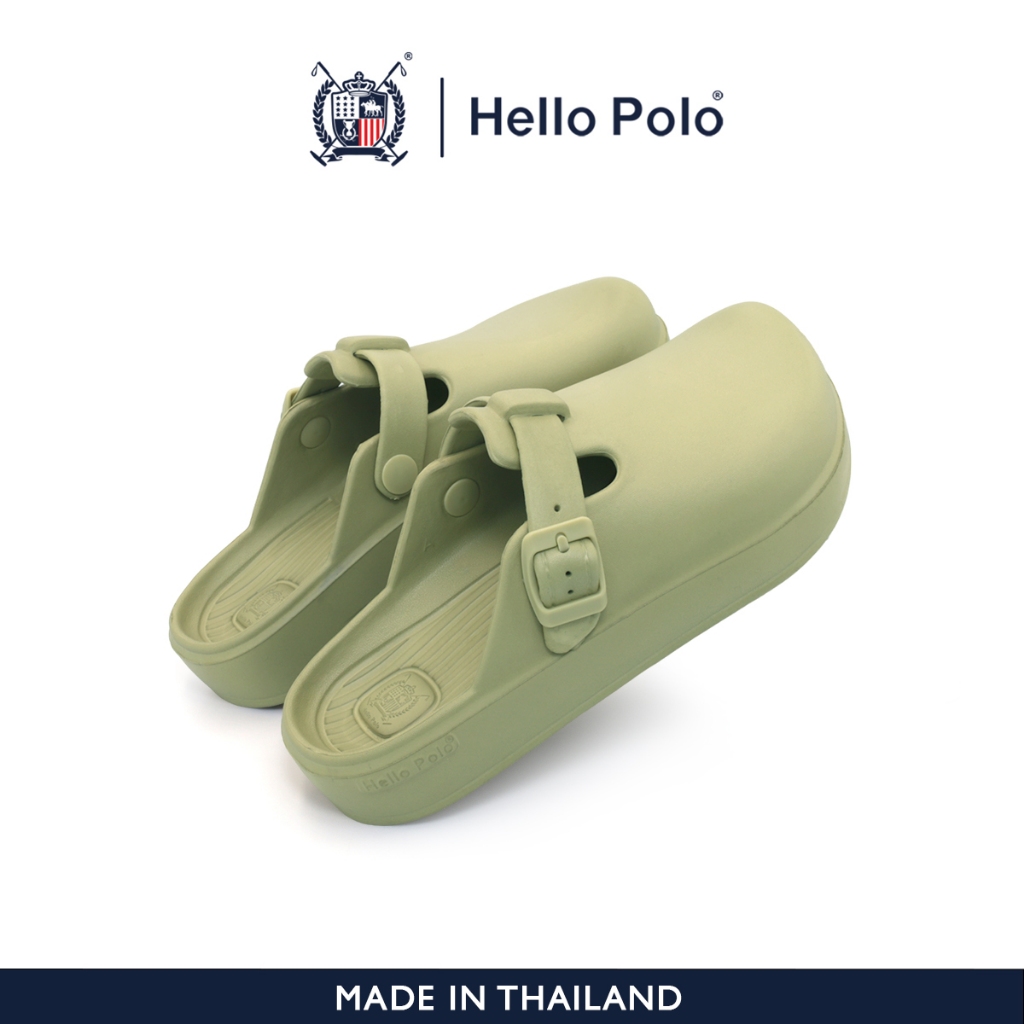 Hello Polo แฟชั่นฤดูร้อนสำหรับผู้  ผู้หญิง รองเท้าแตะกันลื่น, เบาสบาย ทนต่อการสึกหรอ เหมาะสำหรับทุกฤดูกาล  HP8036