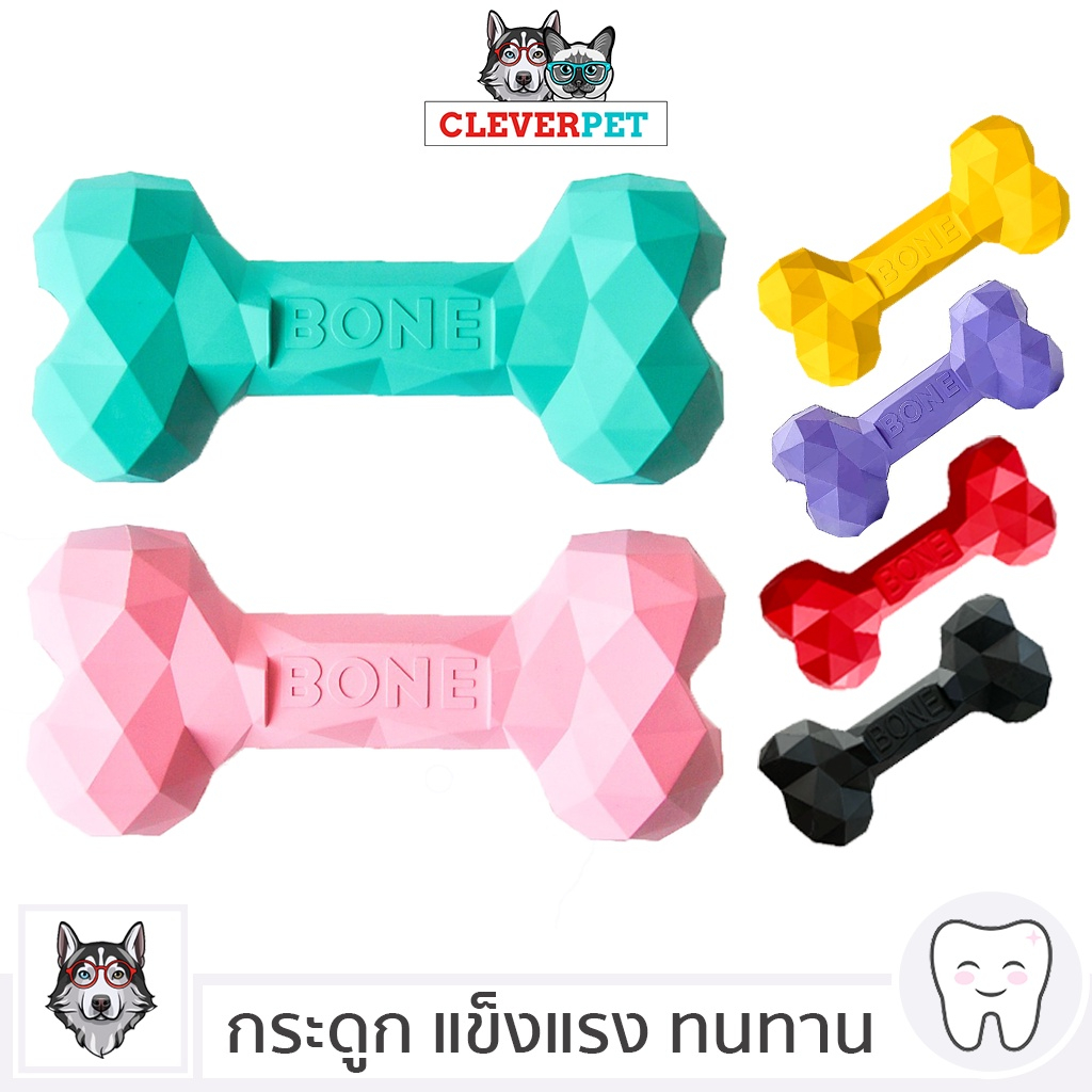 [ส่งฟรี ] CleverPet ของเล่นสุนัข กระดูกแข็งแรง กระดูกขัดฟัน กระดูกของเล่น Dog Bone Toy