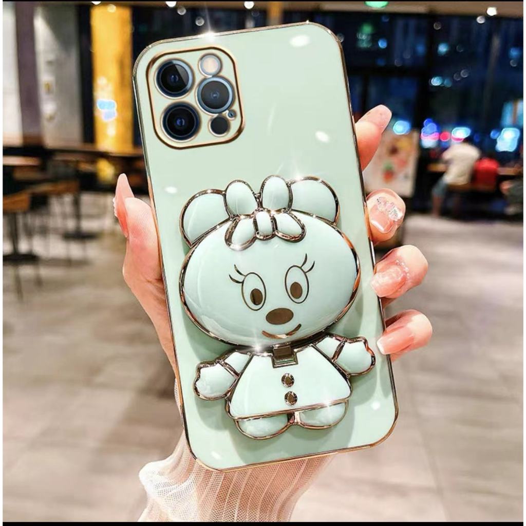 เคส TPU มินนี่ กระจก ขาตั้ง สำหรับ รุ่น Infinix smart 5 6 HD 7 HD 8 (พร้อมส่งจากไทย)