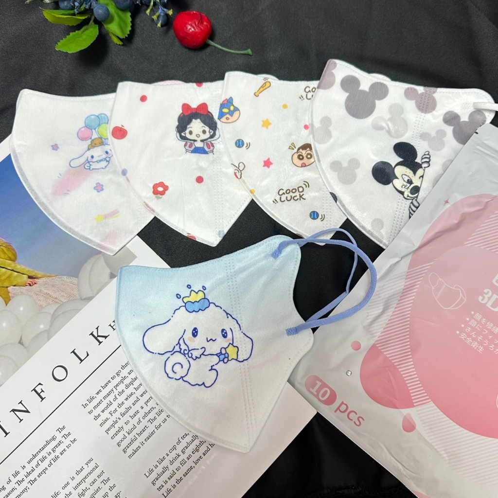 3D แมสผู้ใหญ่ทรงหน้าเรียว ผ้าหนาถึง3ชั้น ป้องกันPM2.5 1แพ็ค10ชิ้น มีซองซีลแยก