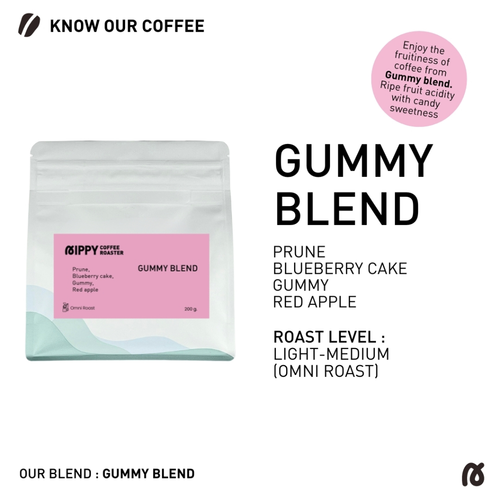 Nippy Coffee Roaster เมล็ดกาแฟคั่ว Omni Roast Gummy Blend โทนเบอรี่ หวานแบบ Candy