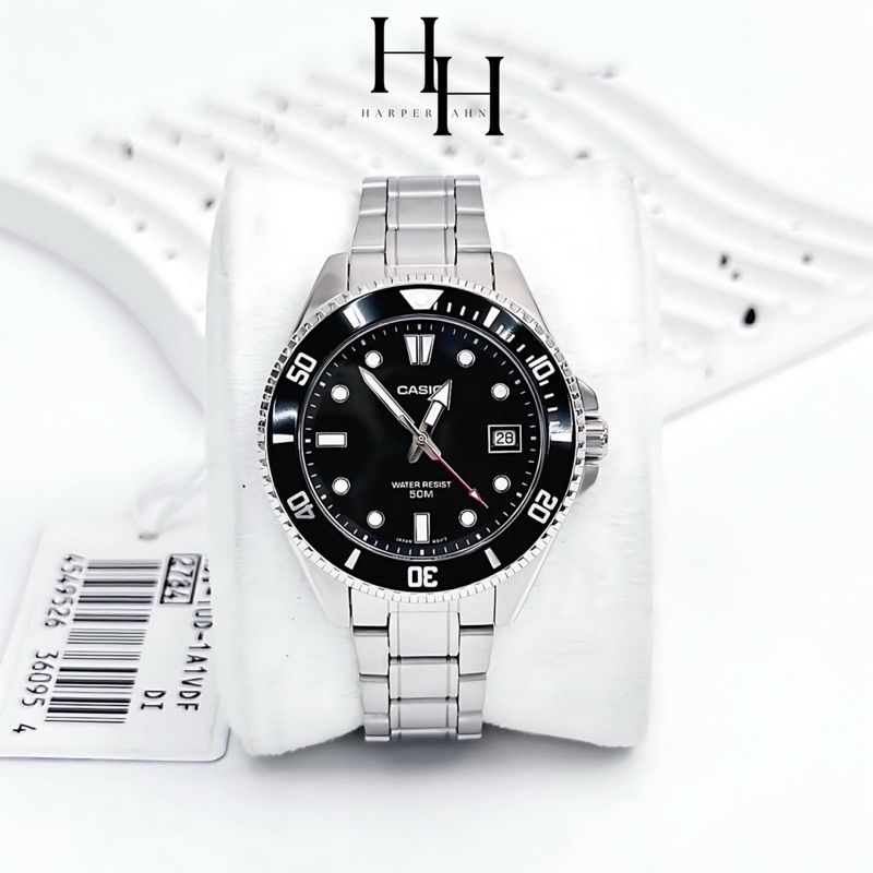 [แท้ศูนย์ไทย-ผ่อน0%] CASIO MDV-10D-1A2VDF (38.5mm) กันน้ำ 5 ATM ประกันศูนย์ CMG 1 ปี