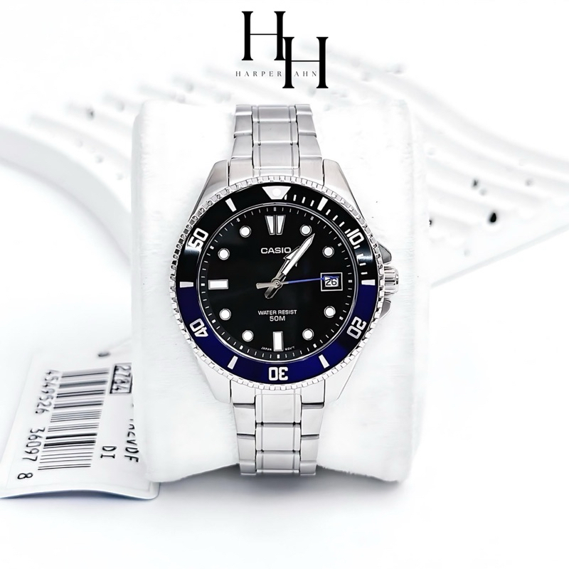 [แท้ศูนย์ไทย-ผ่อน0%] CASIO MDV-10D-1A2VDF (38.5mm.) กันน้ำ 5 ATM ประกันศูนย์ CMG 1 ปี