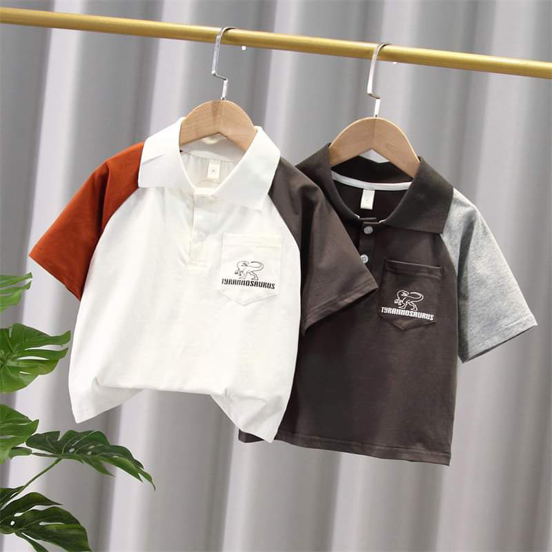เสื้อโปโลเด็ก ผ้าคัตตอน100เปอร์เซ็นต์ ดีไซน์สวย ผ้านิ่ม 79.