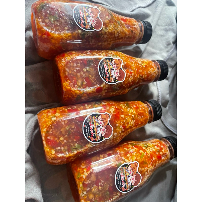 น้ำจิ้มหมูกระทะเมืองย่า 400ml. 3ขวด สูตรคนโคราช