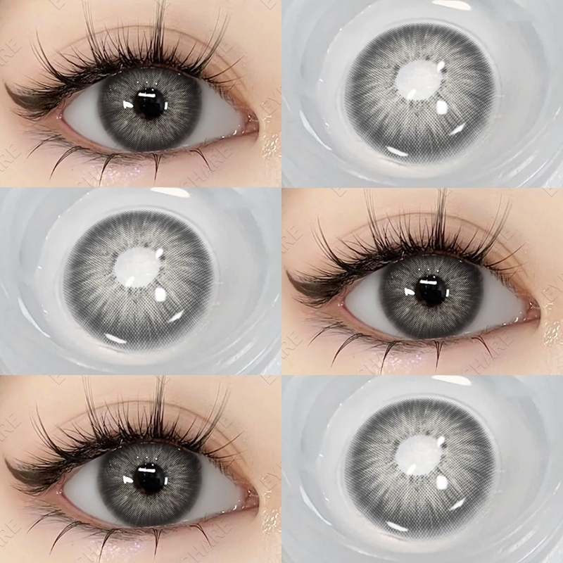 {COD}-คอนแทคเลนส์พัทยาสีเทา 1 คู่ 14.2 มม. คอนแทคเลนส์ตาโตน่ารัก ใช้ได้ 1 ปี พร้อมจัดส่งฟรี