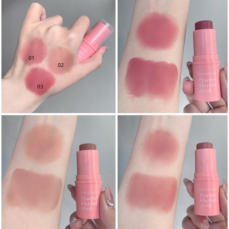 บลัชออนเนื้อครีม เนื้อแมตต์ นุ่ม ชุ่มชื้น เรียบเนียน เป็นธรรมชาติ กันน้ํา ปรับสีผิวให้กระจ่างใส