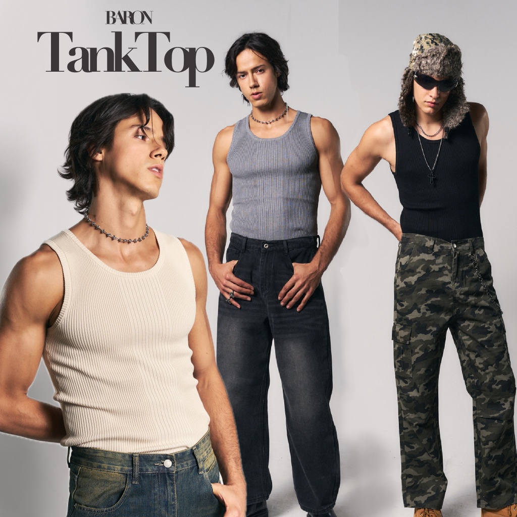 BARON Hollywood Knit Tank Top เสื้อกล้ามสไตล์ฝรั่ง