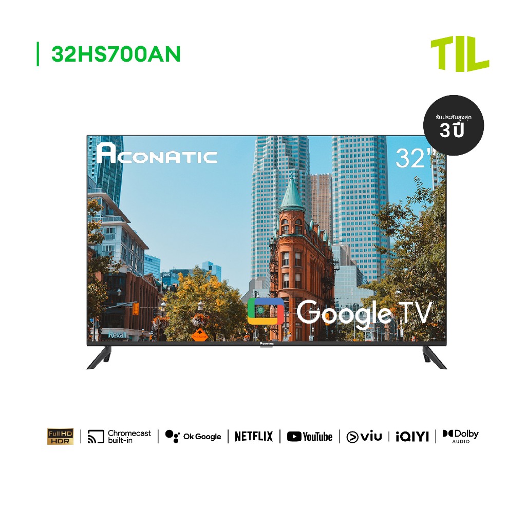 Aconatic Google TV HD รุ่น 32HS700AN ขนาด 32 นิ้ว ระบบปฏิบัติการ Google/Netflix (รับประกัน 3 ปี)