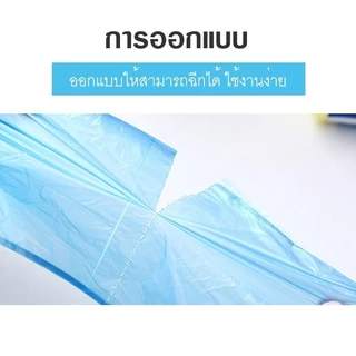 ถุงขยะ 45x50 ซม. 1 ม้วนมี 15 ใบ เนื้อเหนียว ไม่สกปรก ถุงขยะอเนกประสงค์ ถุงขยะแบบม้วน พร้อมสายคล้อง ถุงขยะแบบมีเชือกรูด
