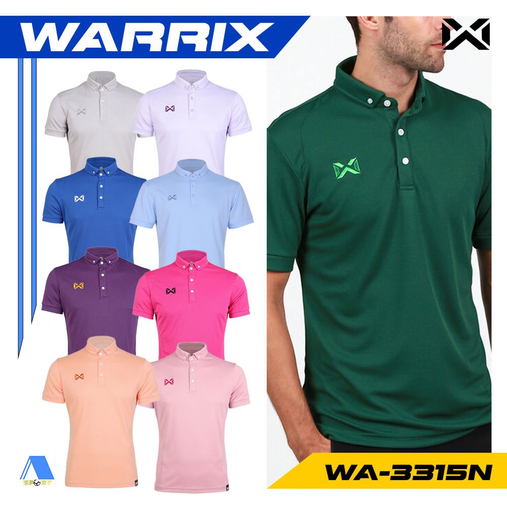 [[ส่งฟรี!! มีเงินคืน]] WARRIX เสื้อโปโล รุ่น CLASSIC รหัส WA-3315N ชุดที่ 2 แท้100%