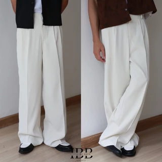 IBB STRAIGHT WIDE PLANTS กางเกงสแล็คขากระบอกใหญ่เนื้อผ้าพริ้ว