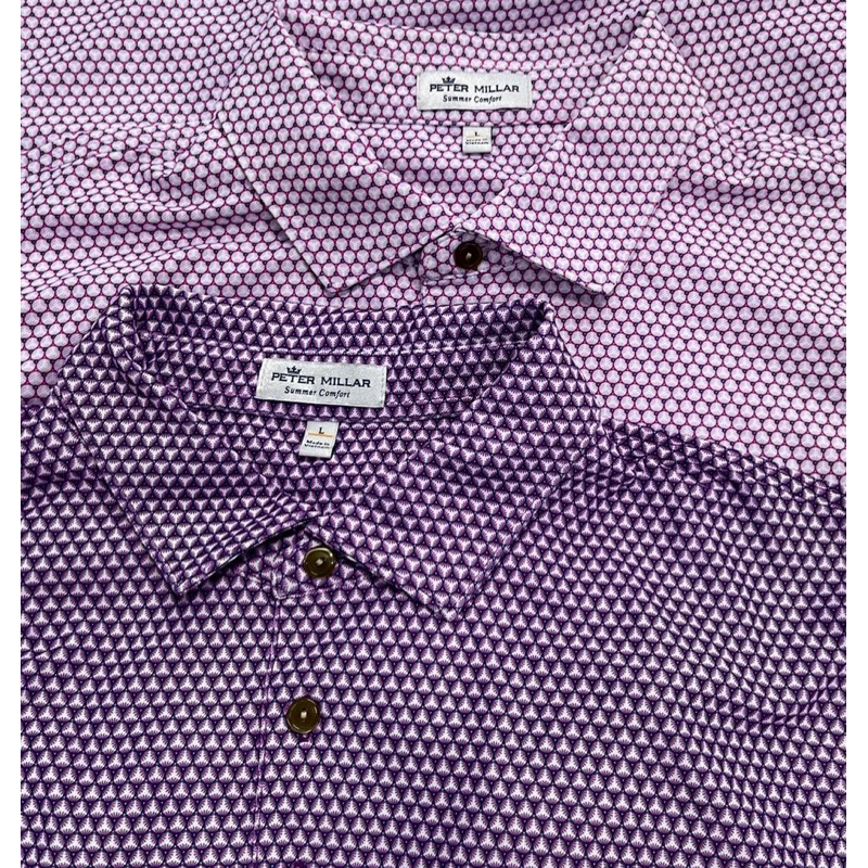 เสื้อโปโลเสื้อกีฬากอล์ฟ PETER MILLAR ผ้ายืดหยุ่นใส่สบายของแท้Outlet - รูปที่ 4