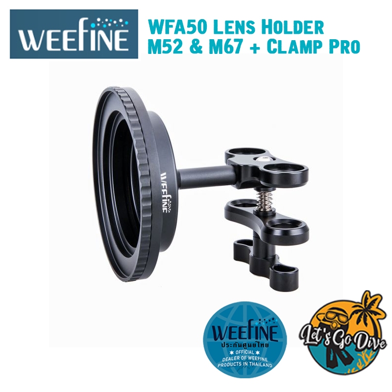 Weefine WFA50 Lens Holder M52 and M67 and Clamp Pro