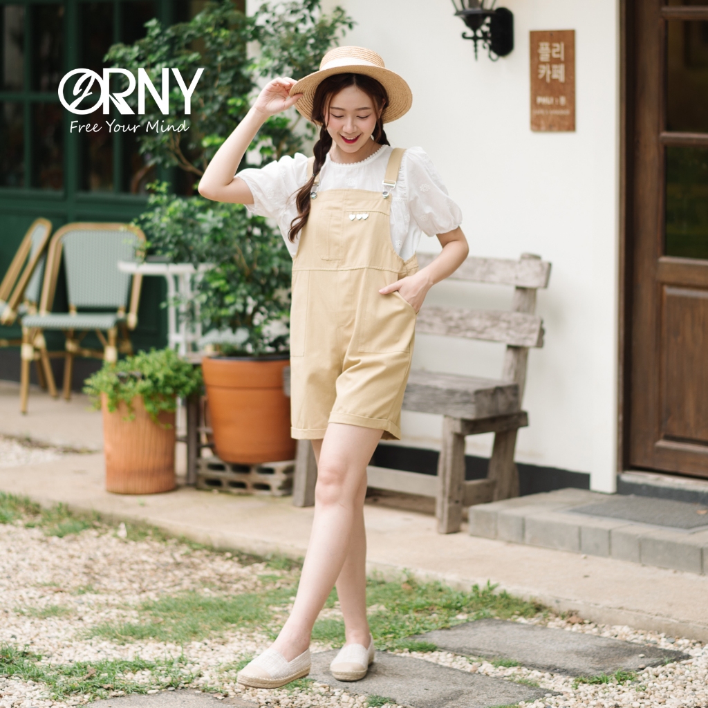 DRESSACUTE 8833 ชุดเอี๊ยมกางเกงขาสั้น  สายปรับระดับได้