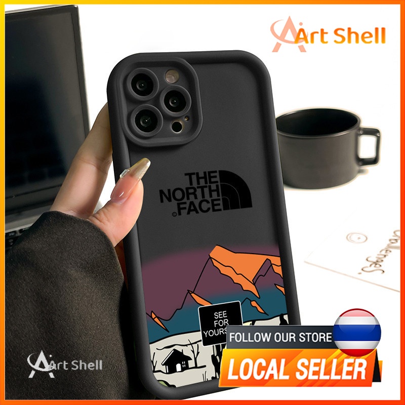 ส่งจากไทยเคส iphone 7P 8P 11 13 14 Pro Max กล้องป้องกันมิตรกับสิ่งแวดล้อมกันกระแทกดอก หมู่บ้านและถนน