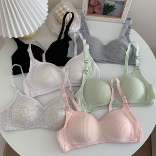 By512 เสื้อชั้นใน รูดปรับสายได้อบราสาวเกาหลีนุ่ม ใส่สบาย