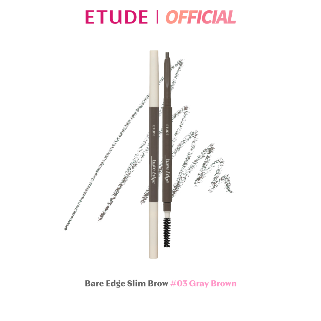 ETUDE (NEW) Bare Edge Brow Pencil #3 Gray Brown อีทูดี้