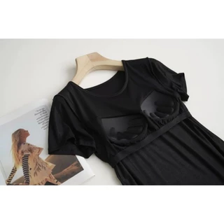 เสื้อยืดมีบรา ฟองน้ำฉ่ำมาก เย็บติดกับตัวเสื้อเรียบร้อยไม่ต้องถอด เสื้อยืด เสื้อมียกทรง ยกทรง พร้อมส่งจากไทยร้านkooshop