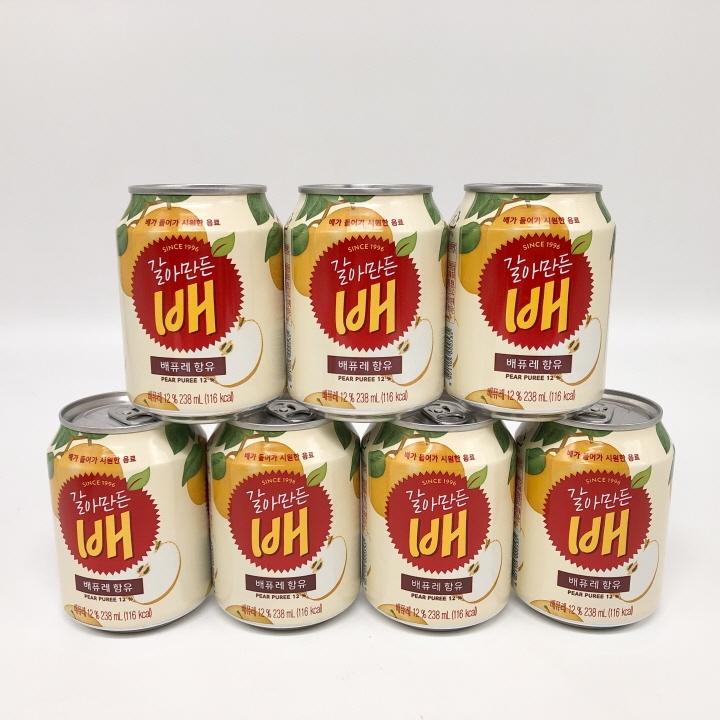 น้ำลูกแพร์ เกาหลี 238ml เครื่องดื่มเกาหลี สินค้า เกาหลี Pear Juice 갈아만든 배