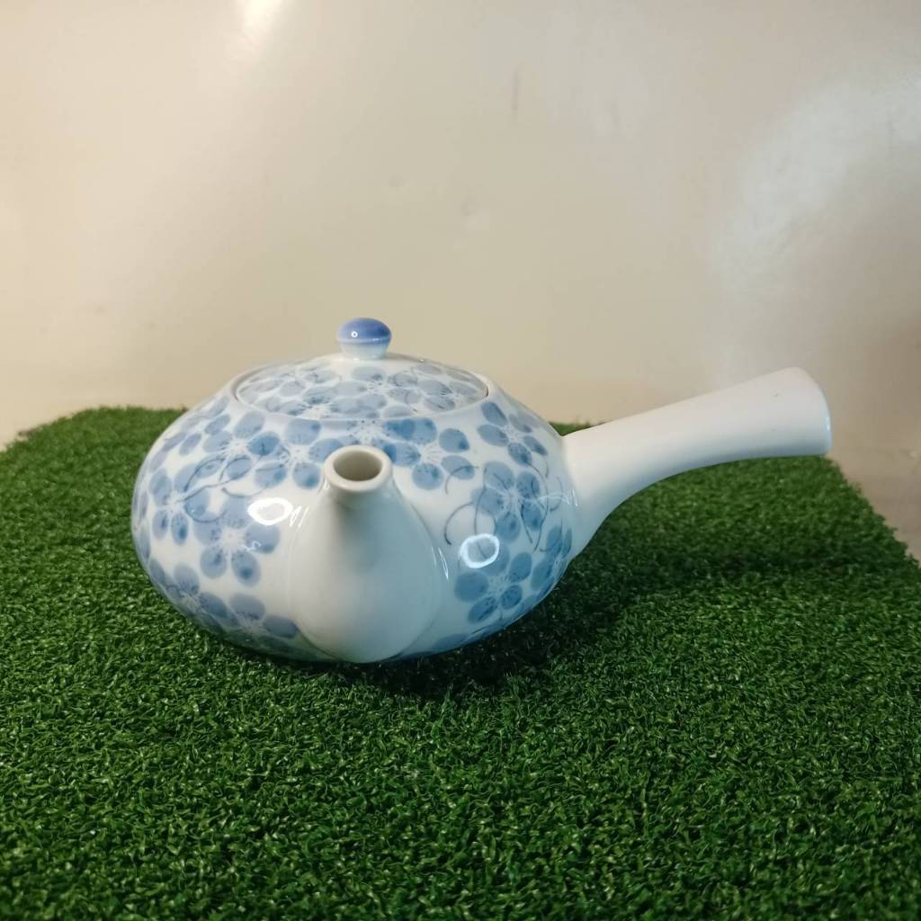 Teapot Kyusu Takoname Kyushu blue flower flower # 200 ml