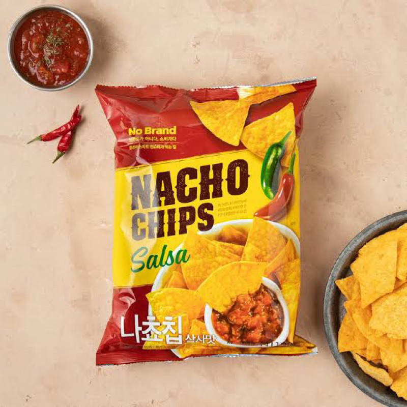 no brand nacho chips salsa 155  กรัม 🇰🇷 จากเกาหลี โนแบรนด์ นาโช่ชิพส์ รสซัลซ่า ctr