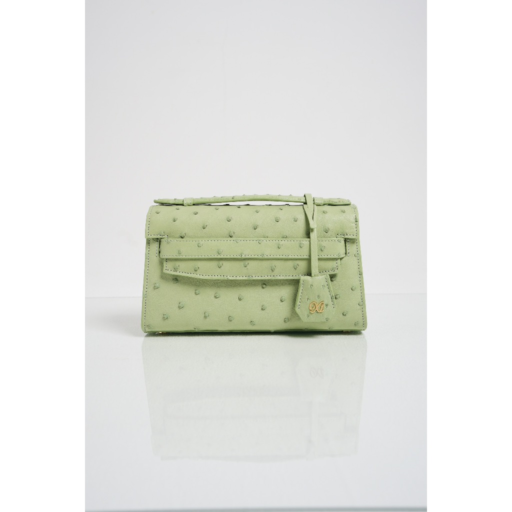 XOTIQUE Clutch Ostrich Light Green  Bag