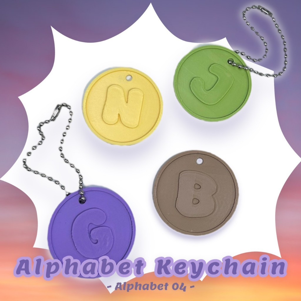 Alphabet 04 | จี้พวงกุญแจตัวอักษร alphabet keychain