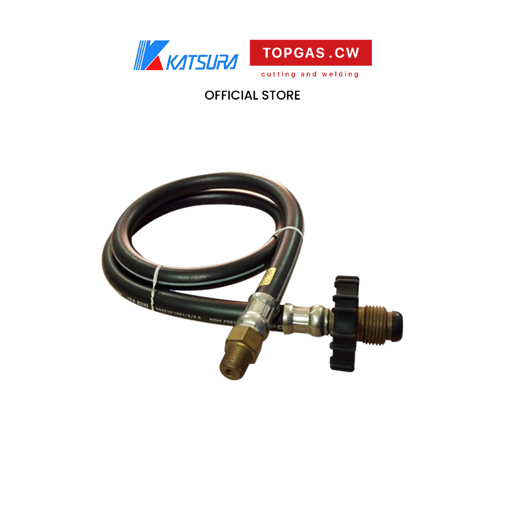 สายพิกเทล LPG Single Hose Pigtail 1/4” x POL (หัวยาง) KATSURA รุ่น SKH-5 ❘ topgascw