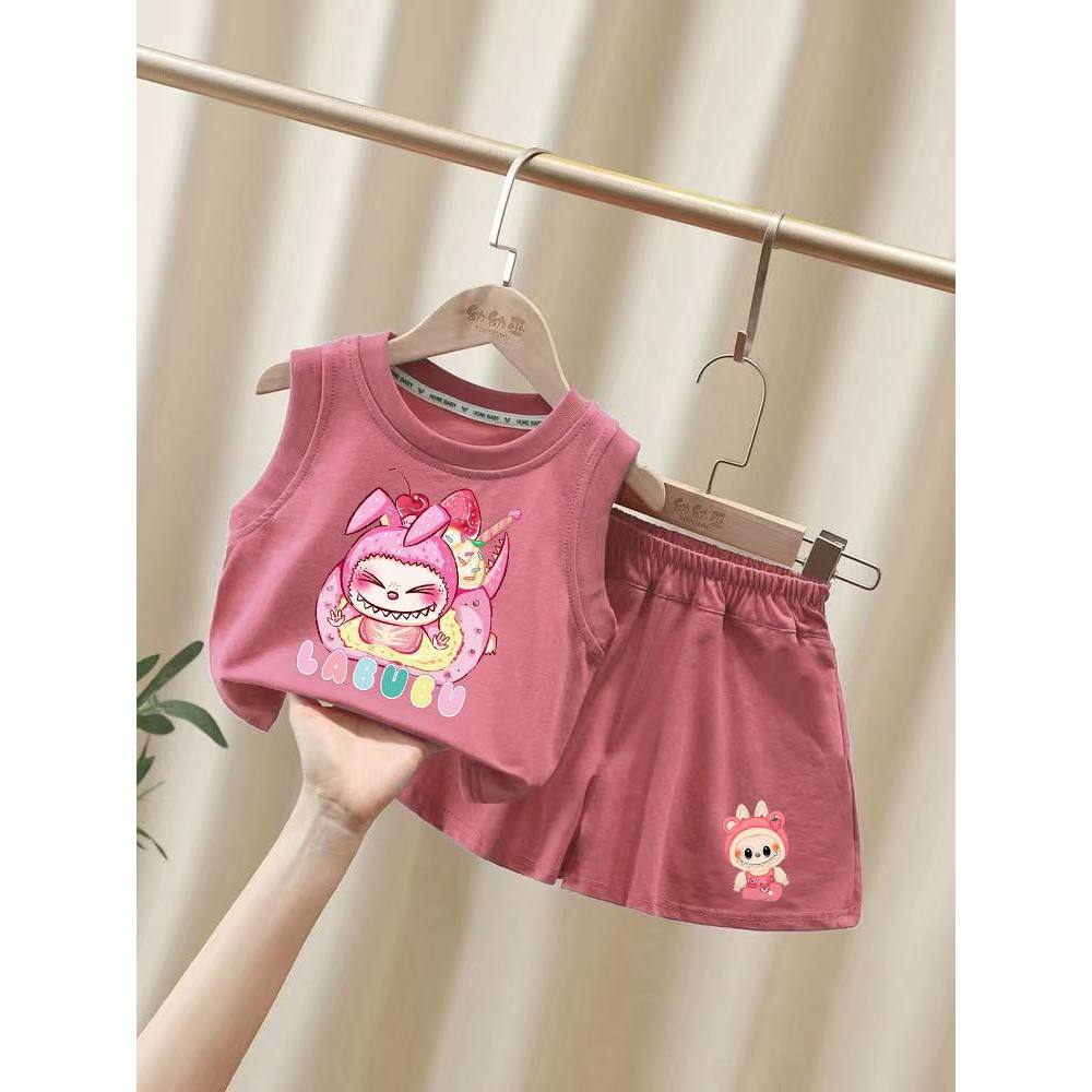 พร้อมส่ง ด63-ด66 ชุดขาสั้นลาบูบู้ เสื้อแขนกุดน่ารักมากค่าแม่