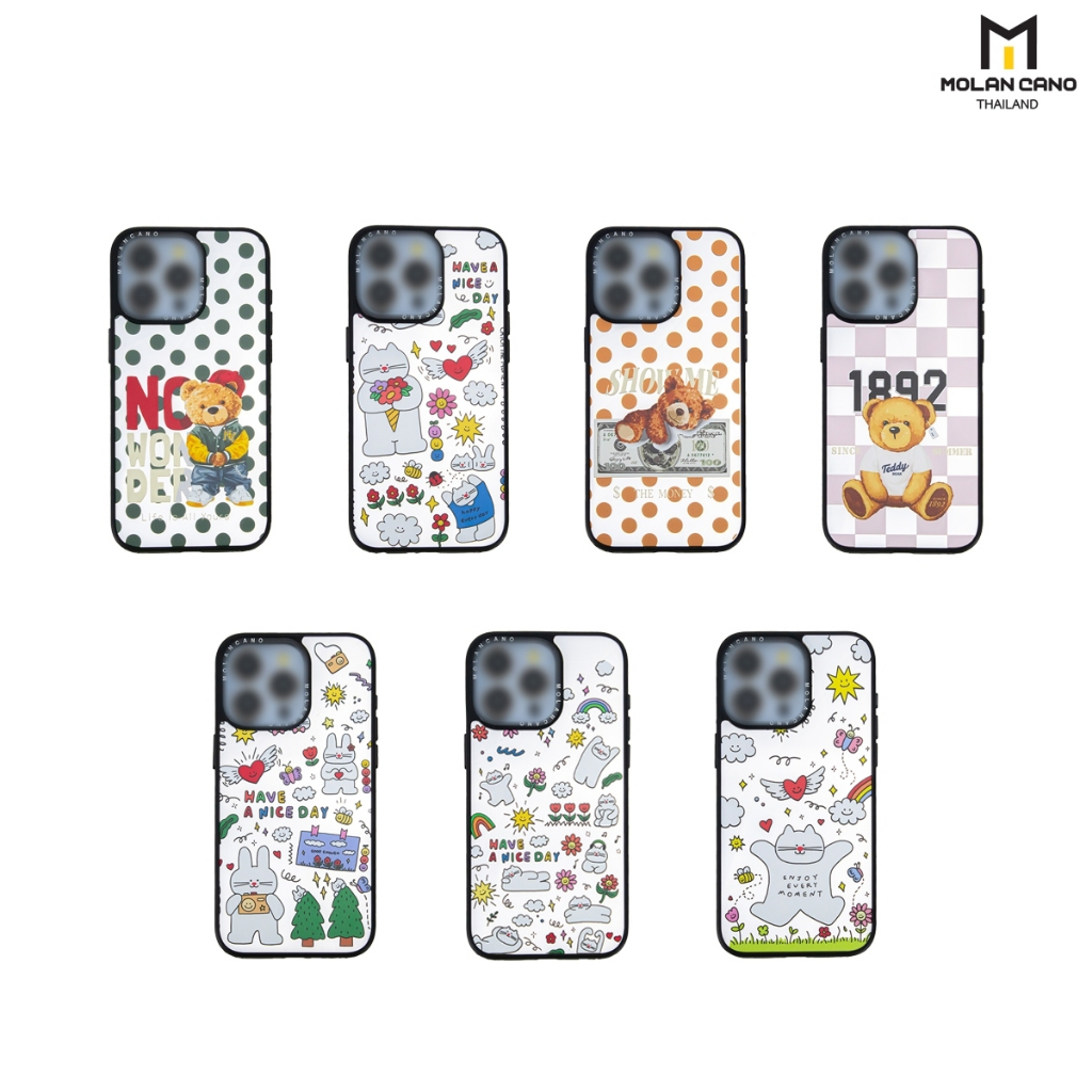 molan cano รุ่น for 15,15PM เคสกระจกสกรีนลาย กันกระแทก ขอบดำ Mirror Case printing