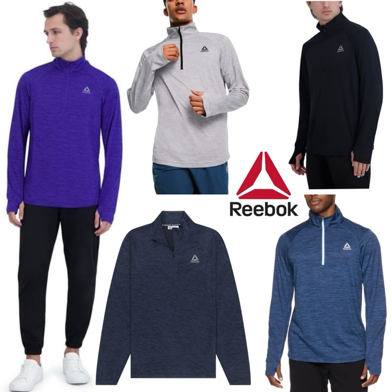 เสื้อแขนยาว Reebok Men's Trail Quarter-Zip Active Pullover