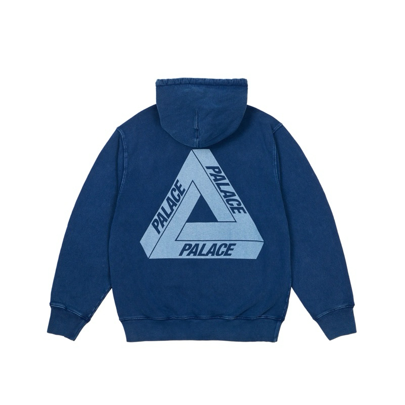 ใหม่พร้อมส่ง ของแท้ ฮู้ดดี้ Palace Skateboards PIGMENT WASH TRI-FERG ZIP HOOD NAVY