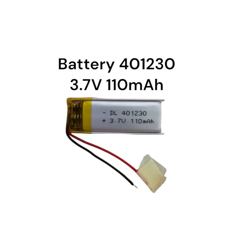Battery 3.7V 110mAh 401230 rechargeable battery แบตเตอรี่ลิเธียมโพลิเมอร์