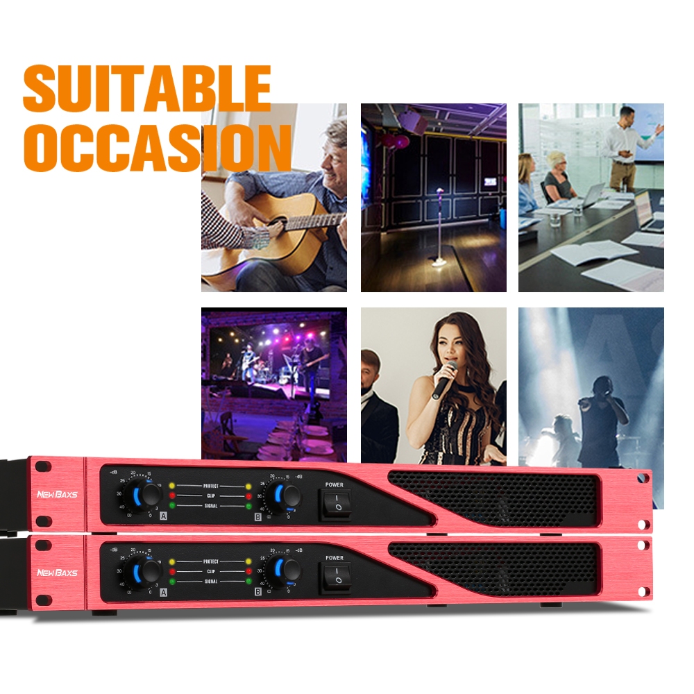 NEW BAXS เครื่องขยายเสียงภายในบ้านคลาส D 550W*2 รุ่น XM-200 แบบบางพิเศษ สามารถเชื่อมต่อเครื่องขยายเสียงระดับมืออาชีพได้