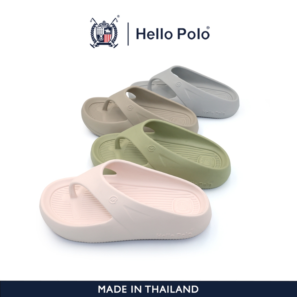 รองเท้าแตะลำลอง Hello Polo แตะหูนีบ EVA พื้นนุุ่ม รองเท้าแฟชั่นผู้หญิง HP8038 กันน้ำกันลื่น เสริมส้น