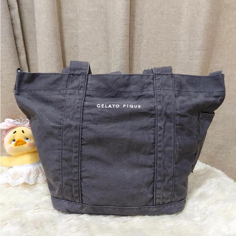 gelato pique | Casual Style A4 2WAY Plain Co-ord Logo Shoulder Bags กระเป๋าผ้ามือสอง