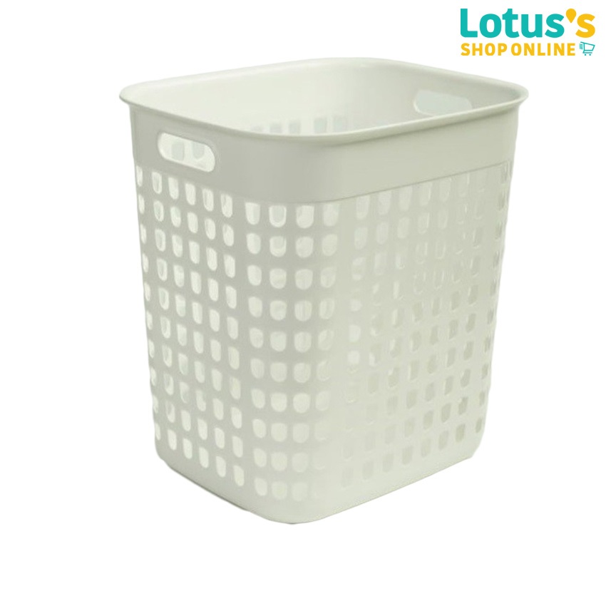 โลตัส ตะกร้าผ้าเหลี่ยม สีขาว M รุ่น BK-110 LOTUSS BASKET SIZE M # BK-110