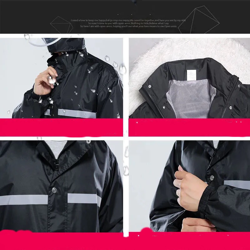 เสื้อกันฝนแบบแยกเสื้อและกางเกง มีที่กันหน้า thumbnail 4