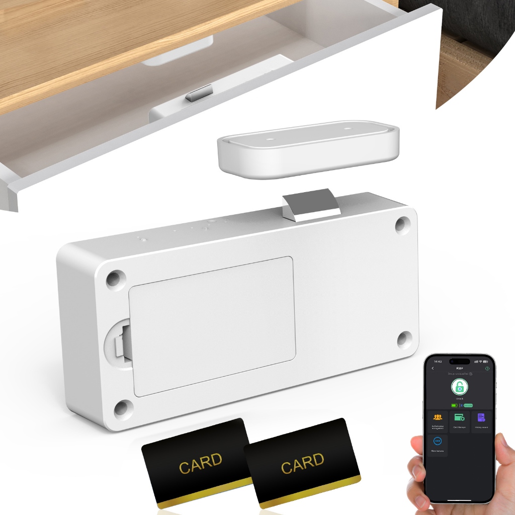 ซ่อนตู้อัจฉริยะ ล็อค บัตร IC NFC อิเล็กทรอนิกส์ Keyless Bluetooth ล็อคความปลอดภัยของเด็ก