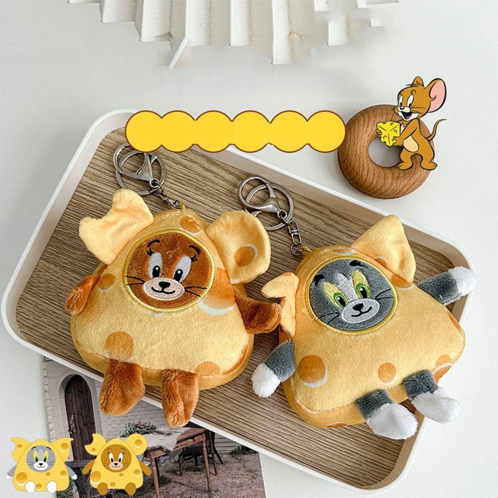 พวงกุญแจ จี้ตุ๊กตาการ์ตูนอนิเมะ Tom and Jerry สไตล์เกาหลี สําหรับห้อยกระเป๋าเป้สะพายหลัง