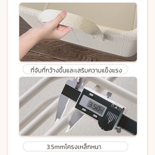 กล่องเก็บของ พับได้ โครงเหล็กหนา มีหูหิ้ว แข็งแรงทนทาน สำหรับเก็บเสื้อผ้าและของใช้ในห้องนอน