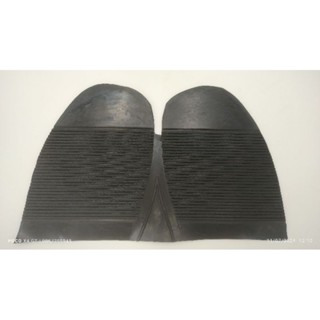 พื้นยางเสริมหน้าพื้นรองเท้า ลายคลื่น สีดำบาง