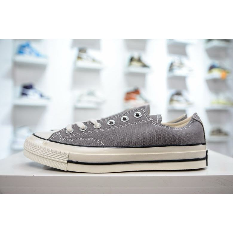 Converse คลาสสิกต่ำด้านบนวินเทจสบาย ๆ ร้อยรองเท้า Vulcanized แผ่นหินสีเทาต่ำด้านบน 164951C