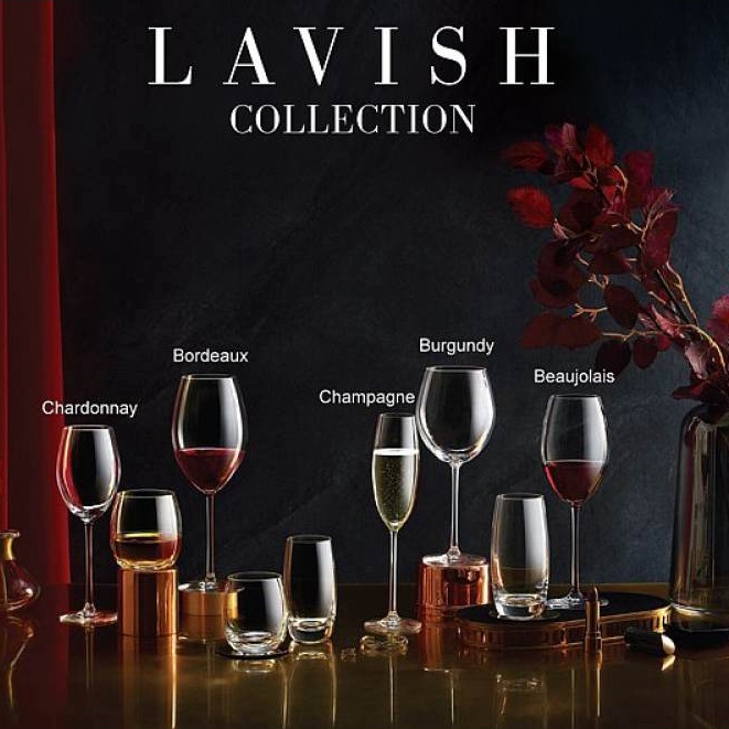 แก้วไวน์ LAVISH Crystal แก้วคริสตัล Lucaris (ไม่มีกล่อง) - 1 ใบ