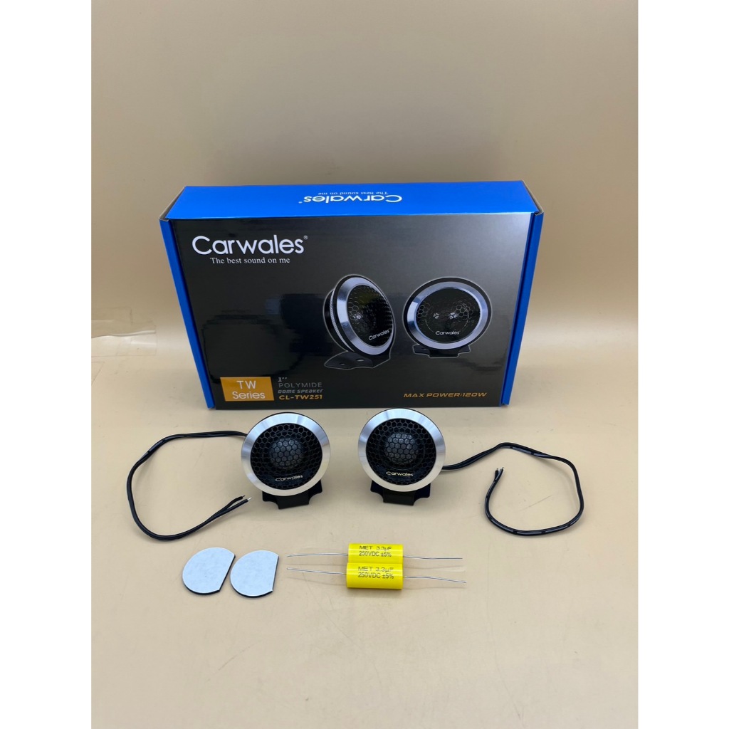 ลำโพงเสียงแหลม Carwales รุ่น CL-TW251 แม่เหล็กนีโอดิเมียม กำลังขับสูงสุด120Watts จำนวน1คู่