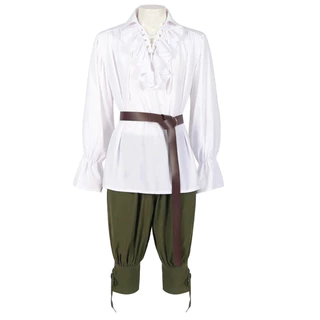 พร้อมส่ง ❣️ เสื้อลำลอง เสื้อยุคกลางแขนยาวย้อนยุค วินเทจ คอสเพลย์โจรสลัด Medieval