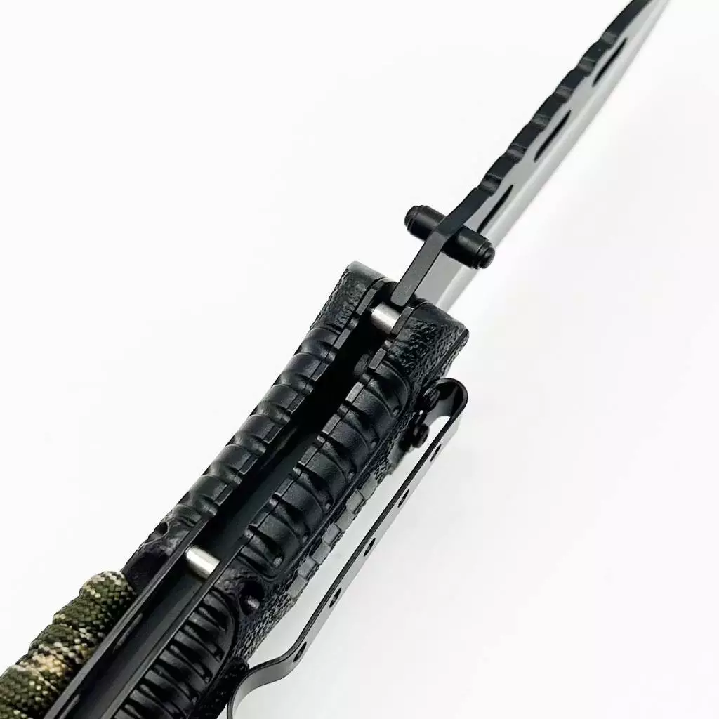 มีดแค้มปิ้ง สีทูโทน มีดเชือกพันด้าม EDC Tactical Camping มีดพกพาสะดวก มีดพับอเนกประสงค์ มีดพกพาpub26 thumbnail 6