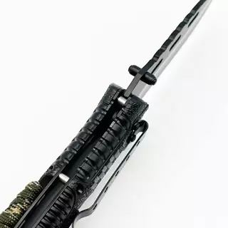 มีดแค้มปิ้ง สีทูโทน มีดเชือกพันด้าม EDC Tactical Camping มีดพกพาสะดวก มีดพับอเนกประสงค์ มีดพกพาpub26