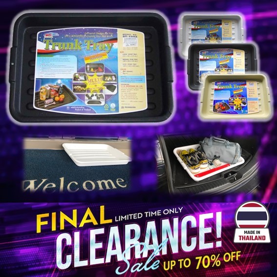 PITCH (ถาดท้าย-รวม!) ถาดท้ายรถยนต์ หลายขนาด (STAR SPORT SPACE TRAY) ถาดล้างพื้นรองเท้า ถาดอเนกประสง